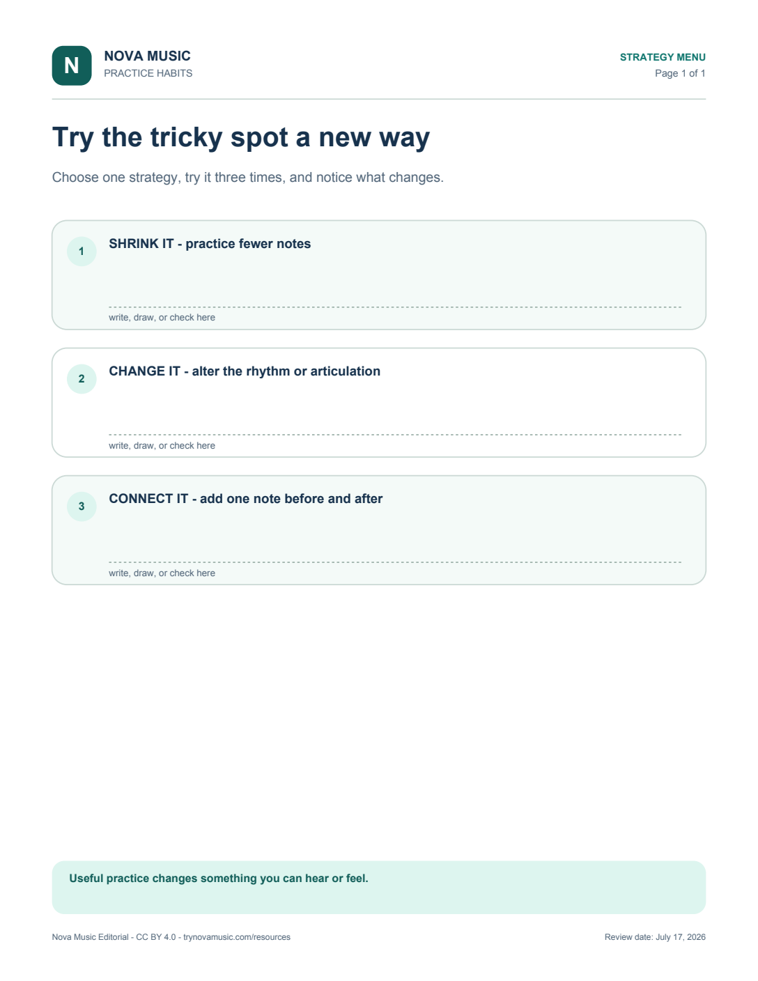Three Ways to Practice a Tricky Spot printable preview